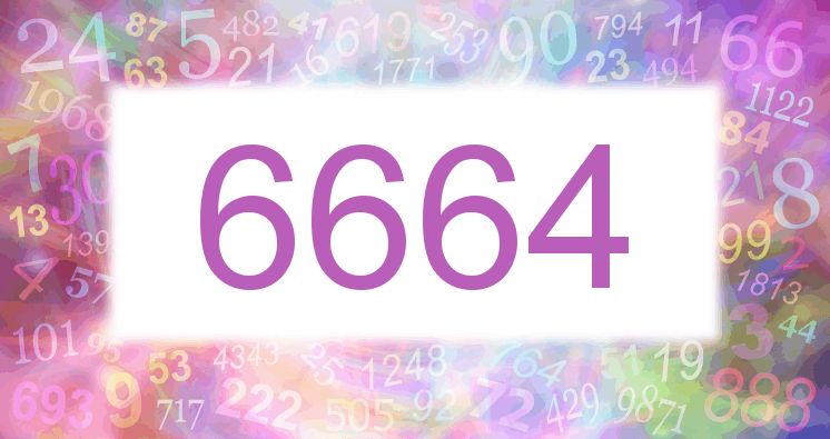 Träume mit einer Nummer 6664 rosa Bild