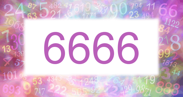 Träume mit einer Nummer 6666 rosa Bild