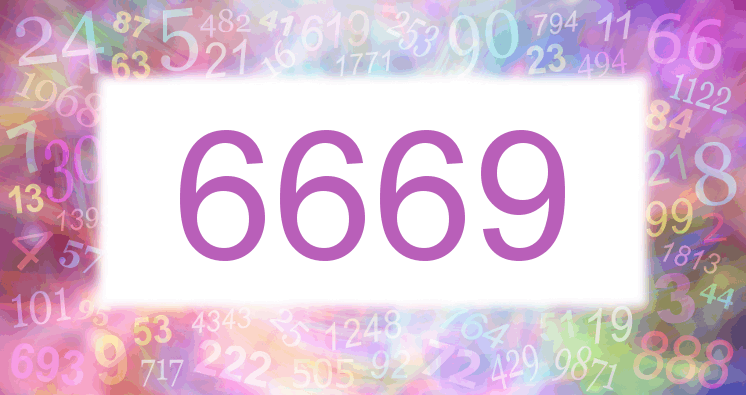 Träume mit einer Nummer 6669 rosa Bild