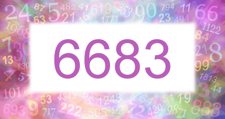 Träume mit einer Nummer 6683 rosa Bild