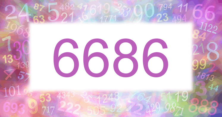 Träume mit einer Nummer 6686 rosa Bild