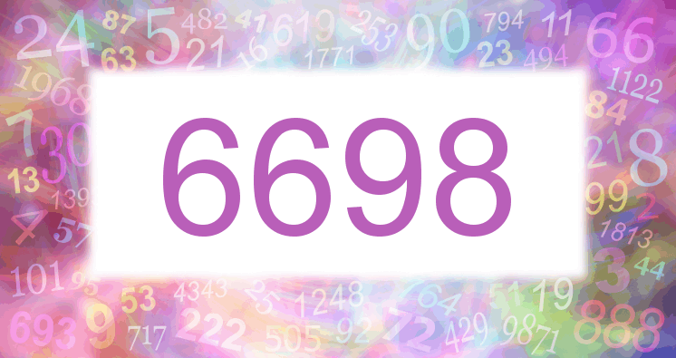 Träume mit einer Nummer 6698 rosa Bild