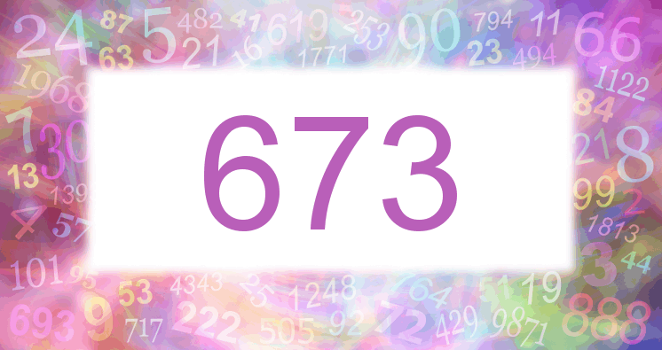 Träume mit einer Nummer 673 rosa Bild