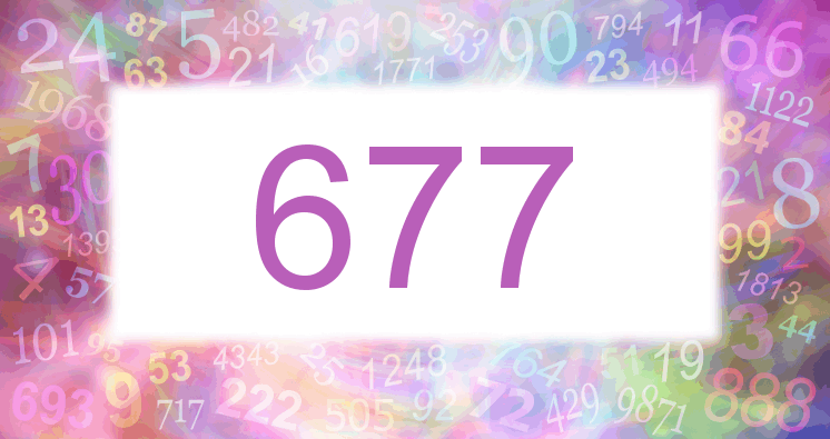 Träume mit einer Nummer 677 rosa Bild