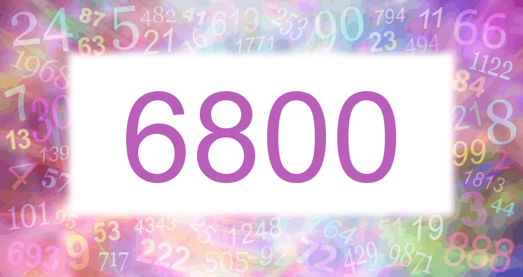 Träume mit einer Nummer 6800 rosa Bild
