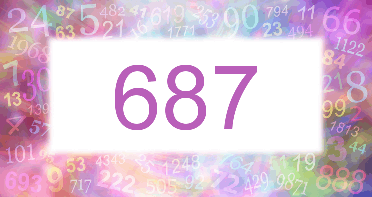 Träume mit einer Nummer 687 rosa Bild