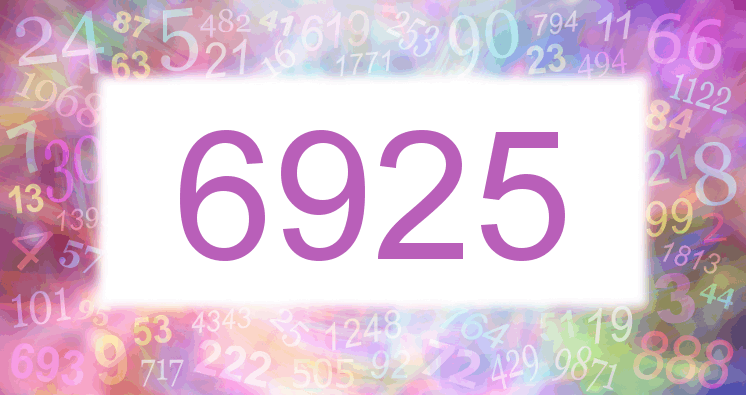 Träume mit einer Nummer 6925 rosa Bild