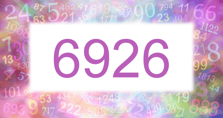 Träume mit einer Nummer 6926 rosa Bild