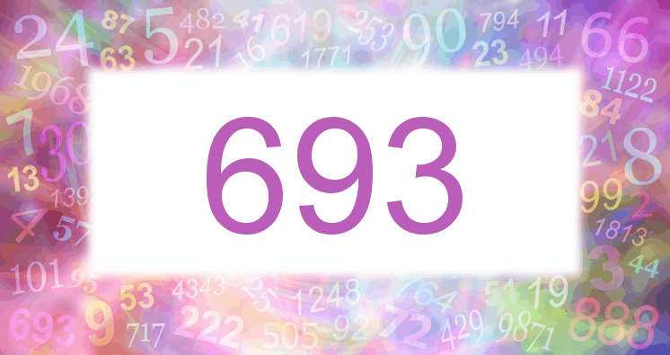 Träume mit einer Nummer 693 rosa Bild