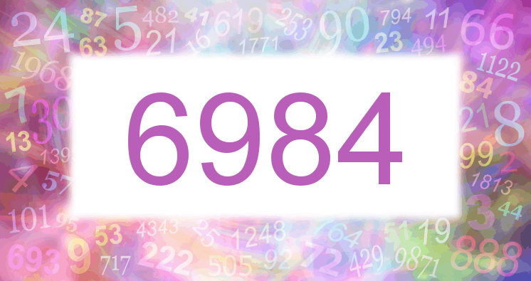 Träume mit einer Nummer 6984 rosa Bild