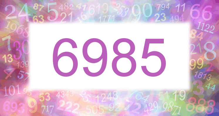 Träume mit einer Nummer 6985 rosa Bild