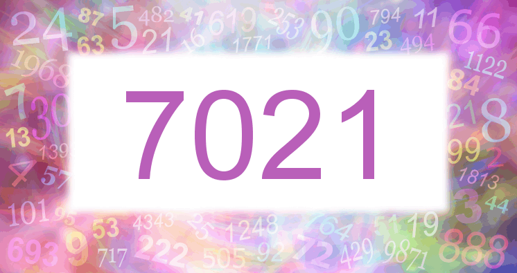 Träume mit einer Nummer 7021 rosa Bild