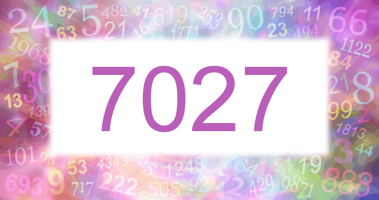 Träume mit einer Nummer 7027 rosa Bild