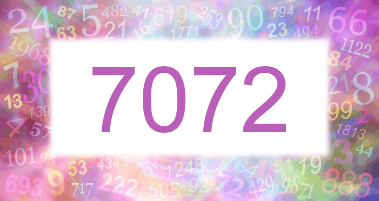 Träume mit einer Nummer 7072 rosa Bild