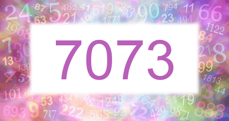 Träume mit einer Nummer 7073 rosa Bild