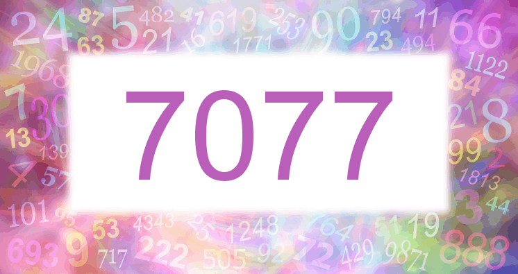 Träume mit einer Nummer 7077 rosa Bild