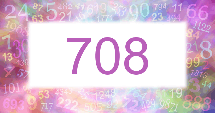 Träume mit einer Nummer 708 rosa Bild
