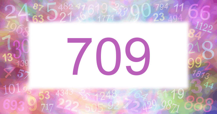 Träume mit einer Nummer 709 rosa Bild