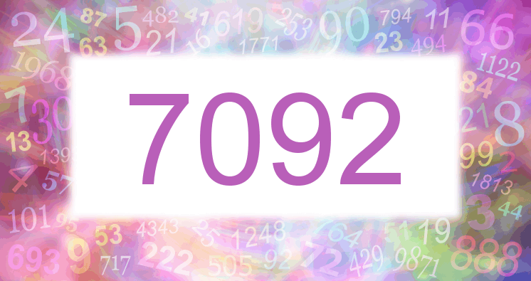 Träume mit einer Nummer 7092 rosa Bild