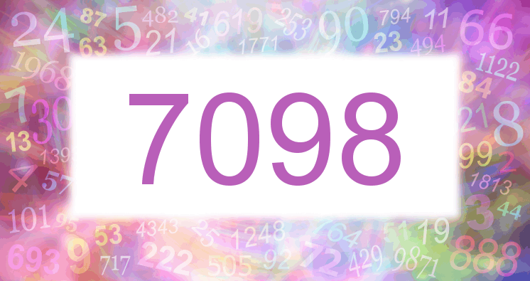 Träume mit einer Nummer 7098 rosa Bild