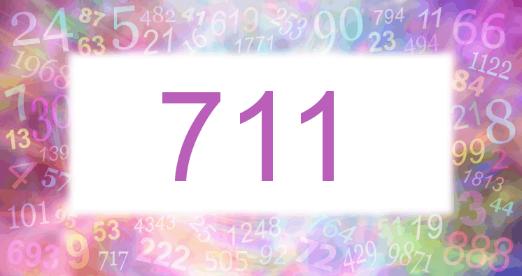 Träume mit einer Nummer 711 rosa Bild