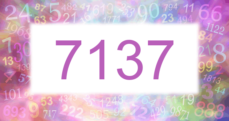Träume mit einer Nummer 7137 rosa Bild