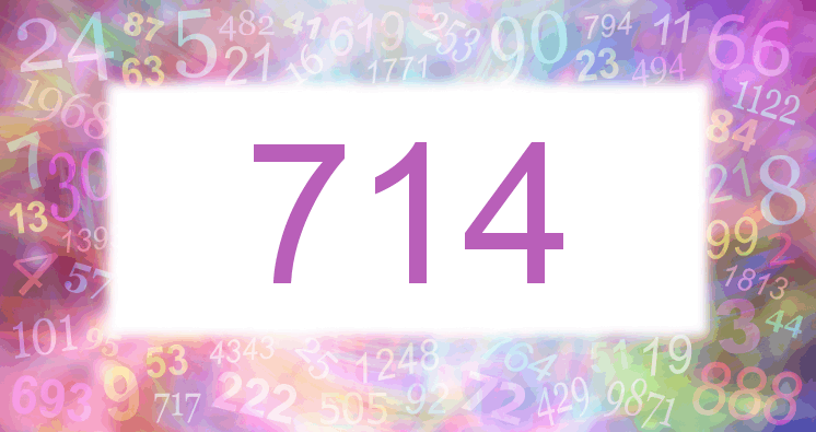 Träume mit einer Nummer 714 rosa Bild