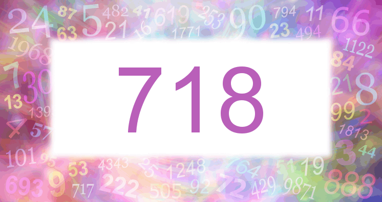 Träume mit einer Nummer 718 rosa Bild
