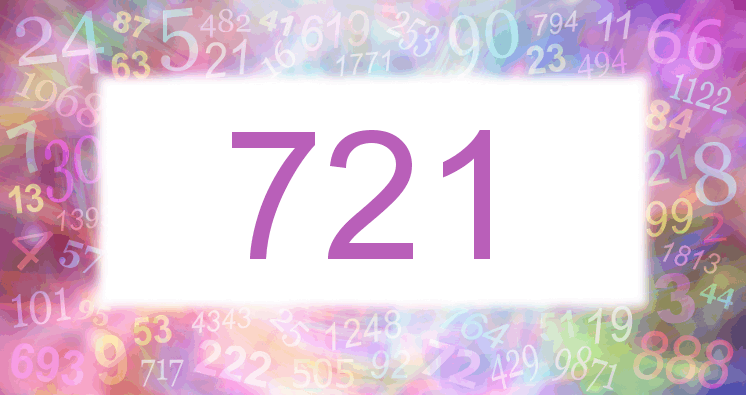 Träume mit einer Nummer 721 rosa Bild
