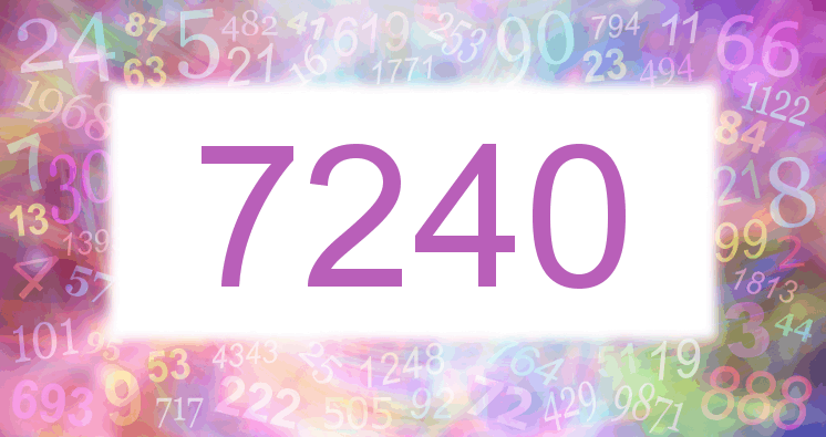 Träume mit einer Nummer 7240 rosa Bild