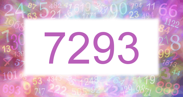 Träume mit einer Nummer 7293 rosa Bild
