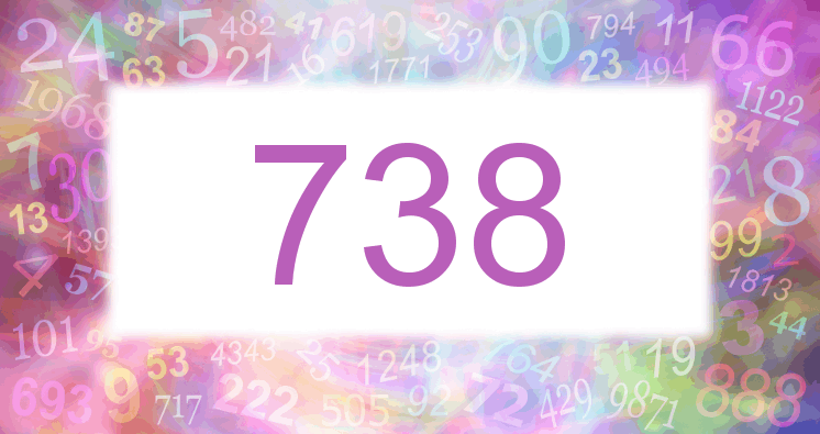 Träume mit einer Nummer 738 rosa Bild