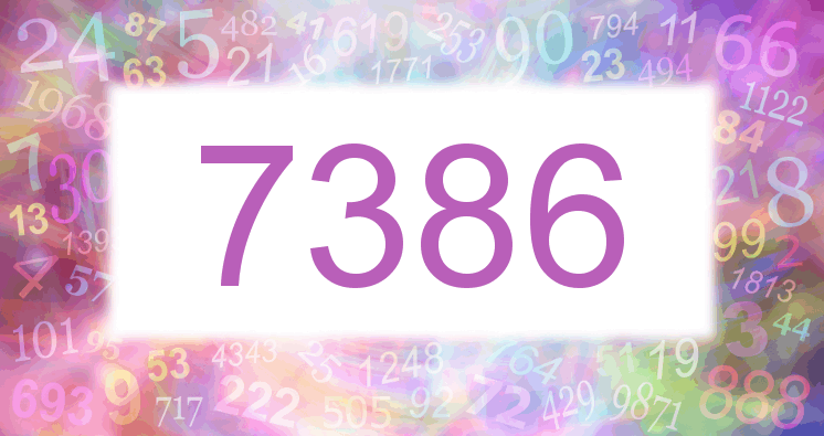 Träume mit einer Nummer 7386 rosa Bild