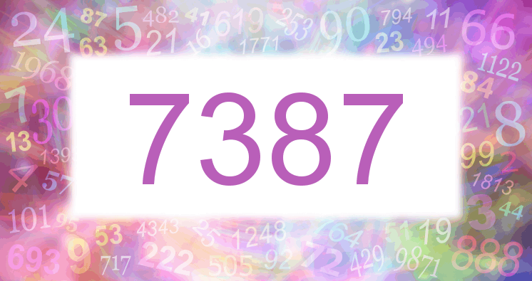 Träume mit einer Nummer 7387 rosa Bild