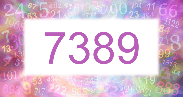 Träume mit einer Nummer 7389 rosa Bild