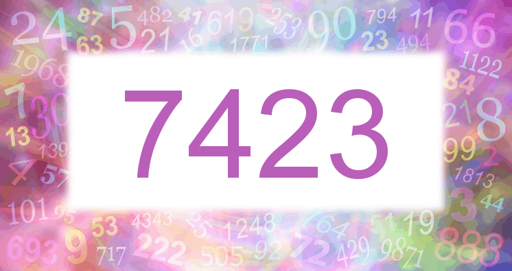 Träume mit einer Nummer 7423 rosa Bild
