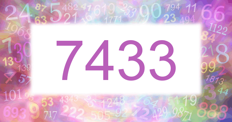 Dreams with a number 7433 pink image