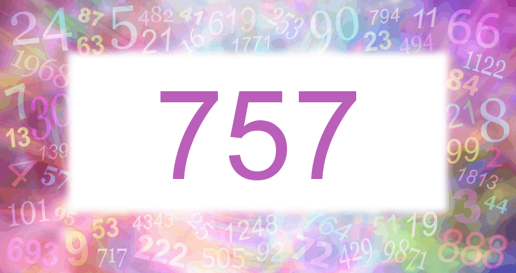 Träume mit einer Nummer 757 rosa Bild