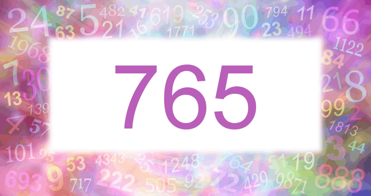 Träume mit einer Nummer 765 rosa Bild