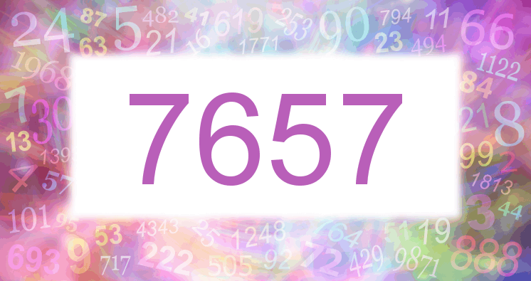 Träume mit einer Nummer 7657 rosa Bild