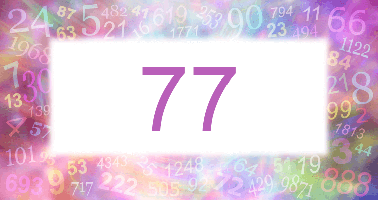 Träume mit einer Nummer 77 rosa Bild