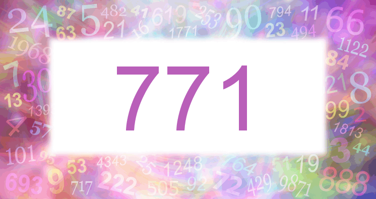 Träume mit einer Nummer 771 rosa Bild