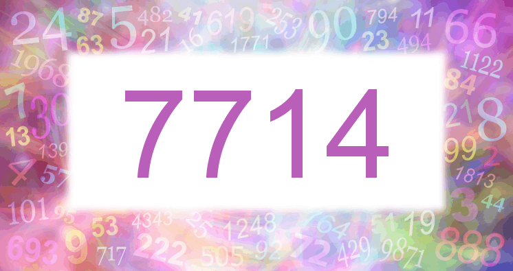 Träume mit einer Nummer 7714 rosa Bild