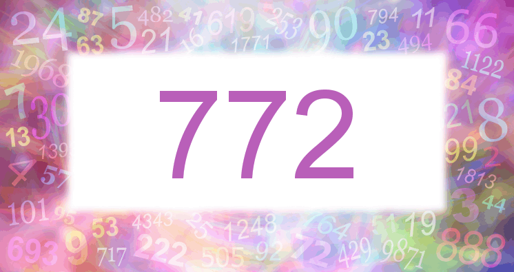 Träume mit einer Nummer 772 rosa Bild