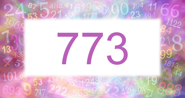Träume mit einer Nummer 773 rosa Bild