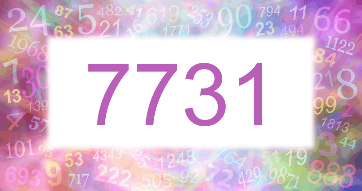 Träume mit einer Nummer 7731 rosa Bild