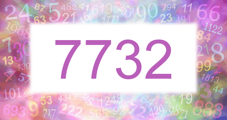 Träume mit einer Nummer 7732 rosa Bild