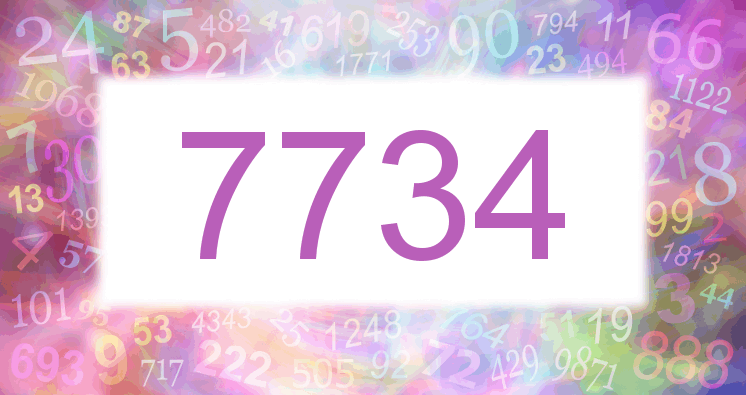 Träume mit einer Nummer 7734 rosa Bild