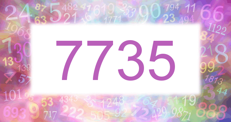 Träume mit einer Nummer 7735 rosa Bild