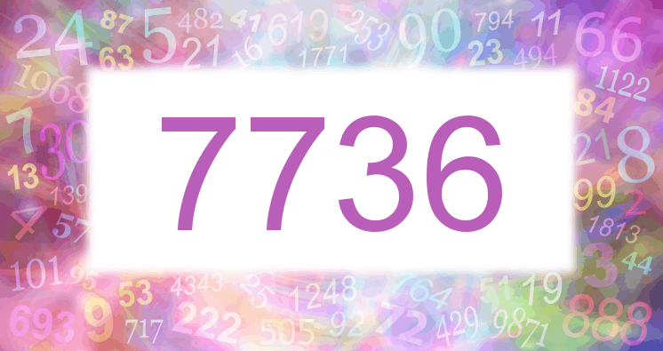 Träume mit einer Nummer 7736 rosa Bild